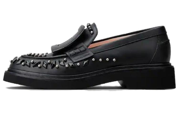 Buy 罗杰·维维亚 皮革 舒适时尚 乐福鞋 女款 黑色