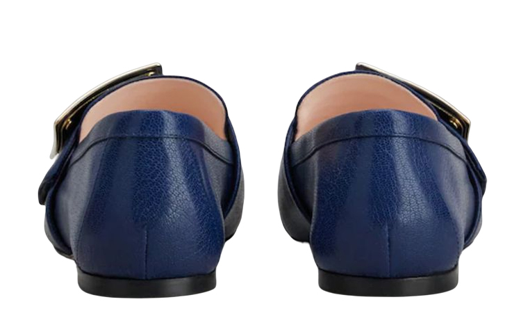 (W) Roger Vivier Leather Loafers 'Blue Metal Buckle' 圖 4