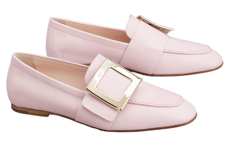 Order Roger Vivier羅杰维维亚 皮革 金屬扣 套穿 樂福鞋 女款 粉色