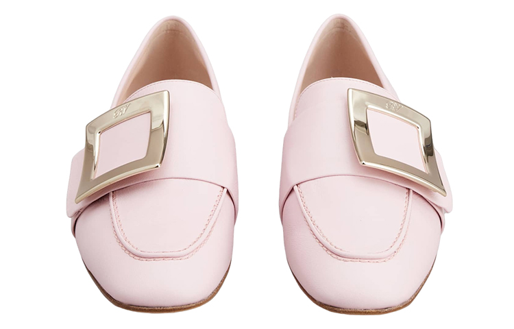 Lookbook Roger Vivier羅杰维维亚 皮革 金屬扣 套穿 樂福鞋 女款 粉色