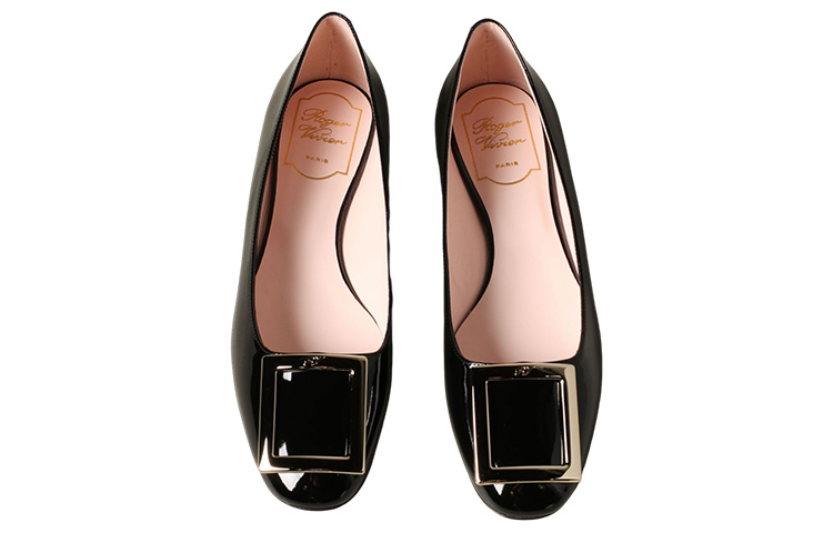 (W) Roger Vivier Leather Patent Ballet Flats 'Black' 圖 3