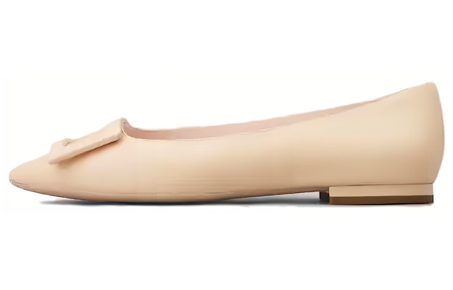 Buy (W) Roger Vivier 米色皮革尖头平底鞋 RVW57527920NK0C217