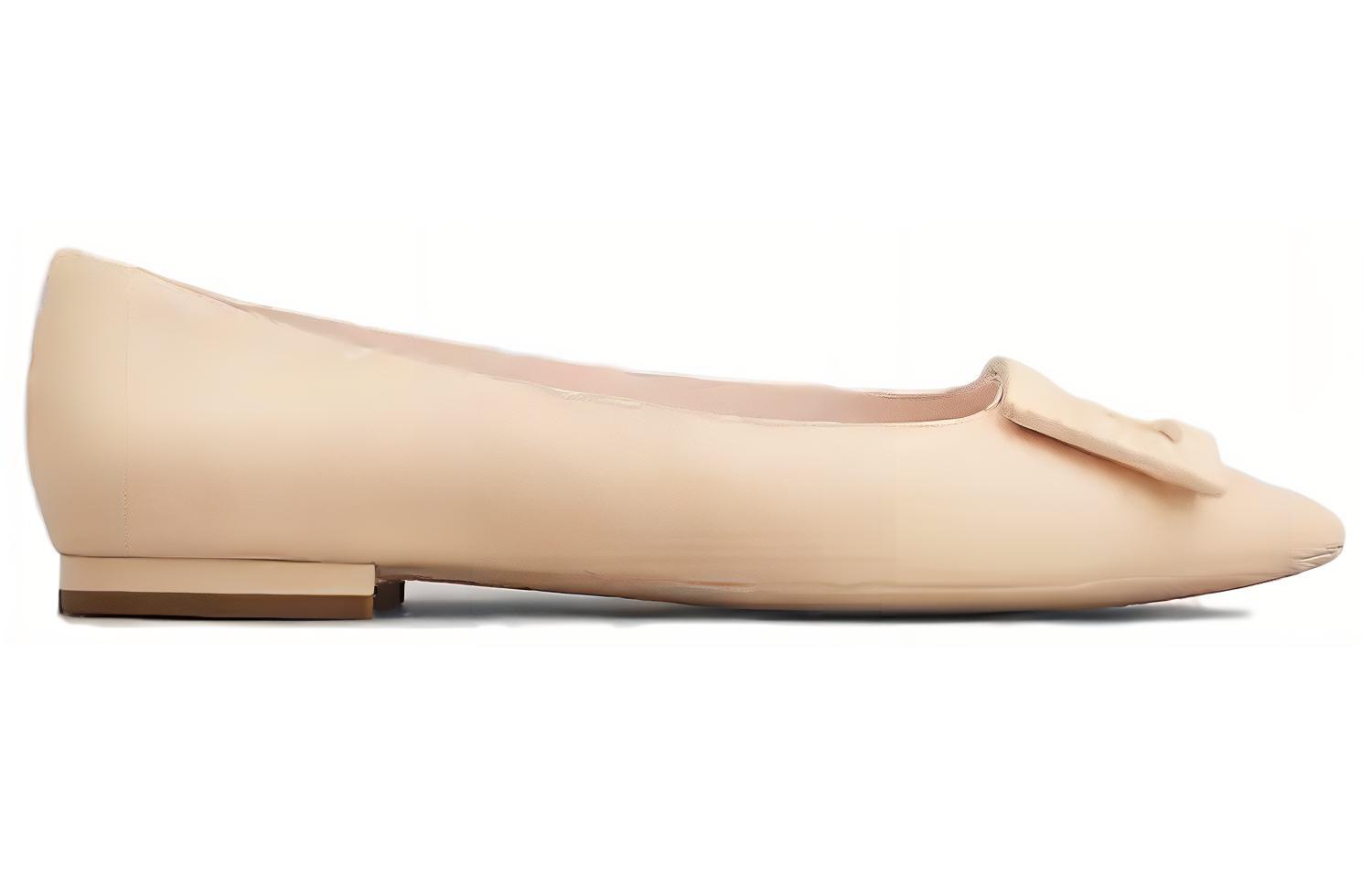 Order (W) Roger Vivier 米色皮革尖头平底鞋 RVW57527920NK0C217