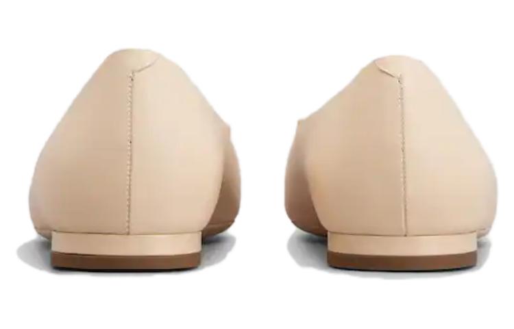 Shop (W) Roger Vivier 米色皮革尖头平底鞋 RVW57527920NK0C217