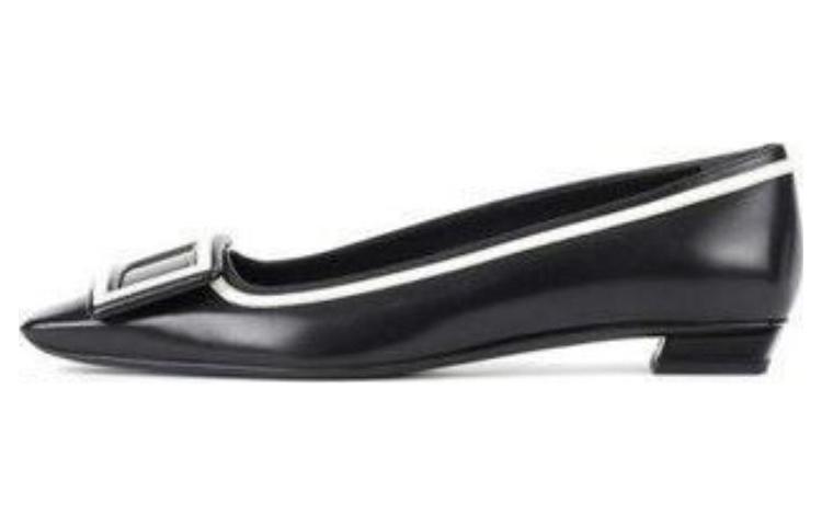 (W) Roger Vivier Leather Pointed Toe Sneaker 'Black Casual'