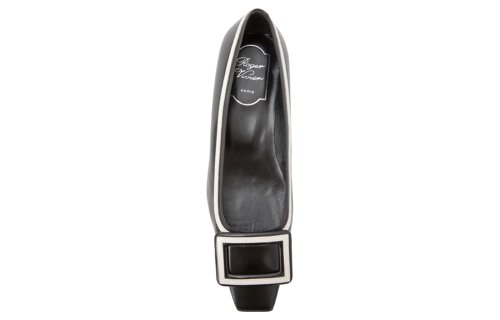 (W) Roger Vivier Leather Pointed Toe Sneaker 'Black Casual' 圖 4