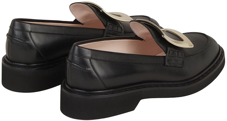 羅傑·維維亞 牛皮革 圓頭套腳金屬扣 樂福鞋 女款 黑色 Shop 羅傑·維維亞 牛皮革 圓頭套腳金屬扣 樂福鞋 女款 黑色