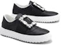Lookbook (W) Roger Vivier Kulit Kasut Tumit Bulat Low Top 'Keselesaan Serbaguna Hitam' RVW68734610JUSB999