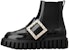 (W) Roger Vivier But Kulit Bertapak Tinggi Hujung Bulat 'Hitam' RVW64634440MRKB999