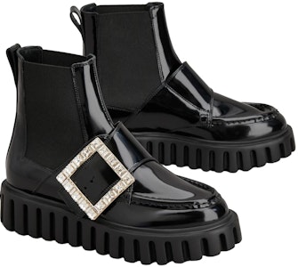 Roger Vivier 羅傑·維維亞 皮革 圓頭厚底 短筒 短靴 女款 黑色 Order Roger Vivier 羅傑·維維亞 皮革 圓頭厚底 短筒 短靴 女款 黑色