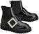 (W) Roger Vivier But Kulit Bertapak Tinggi Hujung Bulat 'Hitam' RVW64634440MRKB999