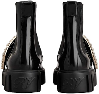 Roger Vivier 羅傑·維維亞 皮革 圓頭厚底 短筒 短靴 女款 黑色 Shop Roger Vivier 羅傑·維維亞 皮革 圓頭厚底 短筒 短靴 女款 黑色