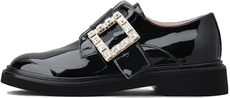 (Women) Roger Vivier Leather Round Toe Slip-On Block Heel 'Black' RVW54835700D1PB999 (Women) Roger Vivier Leather Round Toe Slip-On Block Heel 'Black' RVW54835700D1PB999