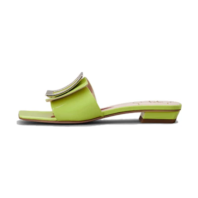 (W) Roger Vivier Leather Slide 'Green'