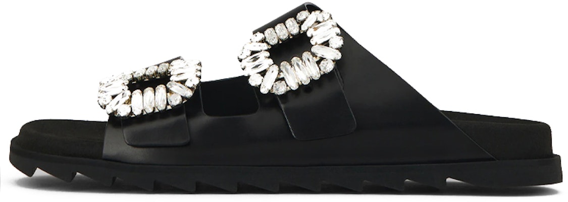 (Women) Roger Vivier Leather Slides 'Simple Casual Black Fashion' RVW45818820BSSB999 Buy (Women) Roger Vivier Leather Slides 'Simple Casual Black Fashion' RVW45818820BSSB999
