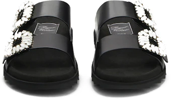 Purchase (W) 로저 비비에 가죽 슬라이드 '시크한 블랙 캐주얼' RVW45818820BSSB999