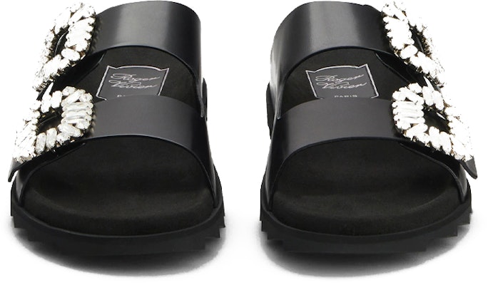 (Women) Roger Vivier Leather Slides 'Simple Casual Black Fashion' RVW45818820BSSB999 Purchase (Women) Roger Vivier Leather Slides 'Simple Casual Black Fashion' RVW45818820BSSB999