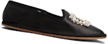Order (W) Roger Vivier Kasut Kulit Slip-On Rata 'Hitam' RVW7013495091TB999