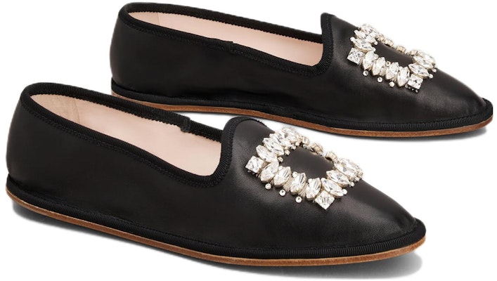 (Women) Roger Vivier Leather Slip-On Flat 'Black' RVW7013495091TB999 Lookbook (Women) Roger Vivier Leather Slip-On Flat 'Black' RVW7013495091TB999