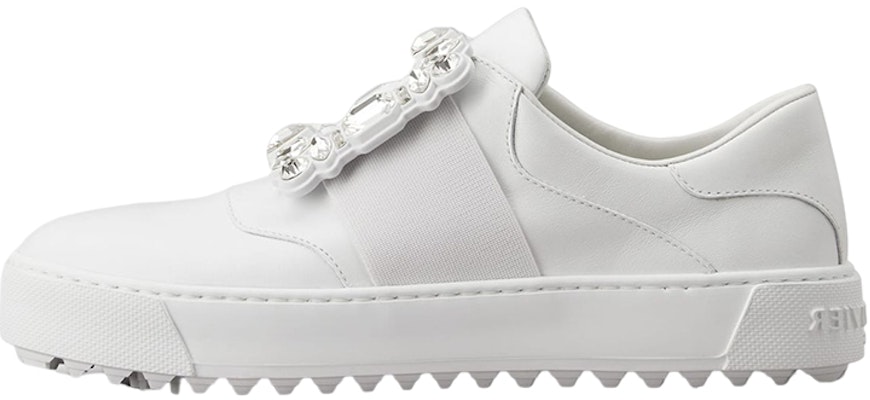 (W) Roger Vivier 水晶扣白色皮革运动鞋 RVW68734610JUSB001 Buy (W) Roger Vivier 水晶扣白色皮革运动鞋 RVW68734610JUSB001