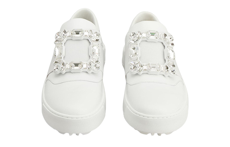 Lookbook (W) Roger Vivier 水晶扣白色皮革运动鞋 RVW68734610JUSB001