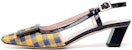 (W) Roger Vivier Kulit Petak Tumit Blok 'Kuning' RVW00625601SDS0ERA