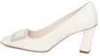 Buy (Women) Roger Vivier Leather Square Toe Block Heel 'White' RVW71300920D1PC019