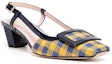 Order (W) Roger Vivier Kulit Petak Tumit Blok 'Kuning' RVW00625601SDS0ERA