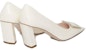 (Women) Roger Vivier Leather Square Toe Block Heel 'White' RVW71300920D1PC019
