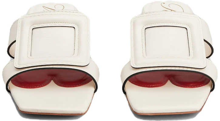(W) Roger Vivier 时尚方头拖鞋 白色 皮革平底鞋 RVW67034920BSSC019 Lookbook (W) Roger Vivier 时尚方头拖鞋 白色 皮革平底鞋 RVW67034920BSSC019