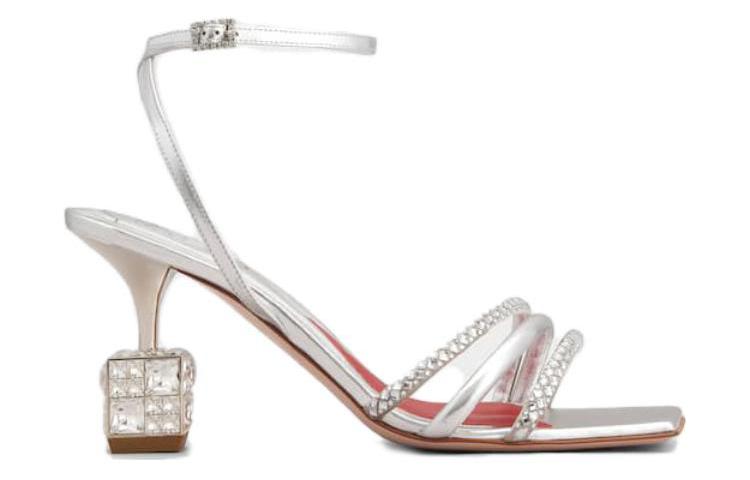 (W) Roger Vivier Leather Square Toe Sandals 'Silver CMFT Temperament' 圖 2