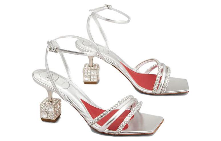 (W) Roger Vivier Leather Square Toe Sandals 'Silver CMFT Temperament' 圖 3