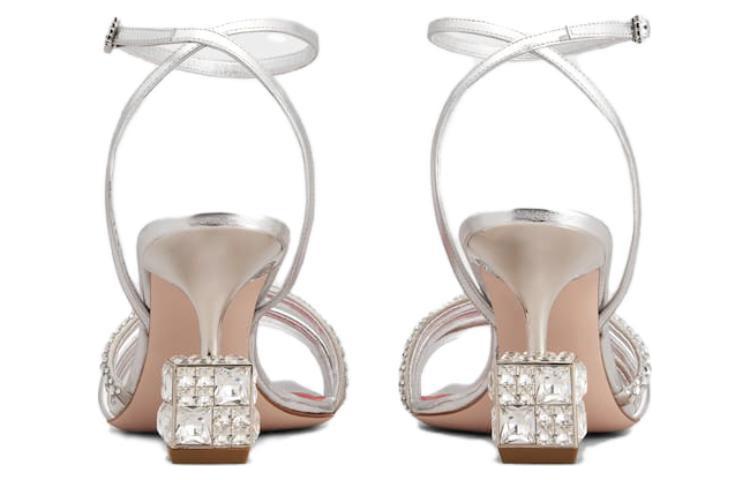 (W) Roger Vivier Leather Square Toe Sandals 'Silver CMFT Temperament' 圖 4