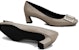 (W) Roger Vivier Kulit Square-Toe Slip-On Block Heel 'Beige' RVW44815280D1PC415