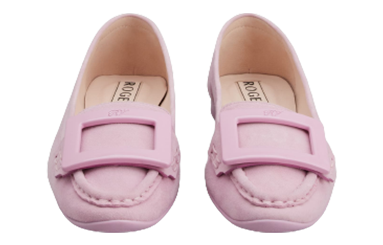 Order 羅傑·維維亞（Roger Vivier）皮革絨面 圓頭套穿 女士休閒單鞋 女款 粉色