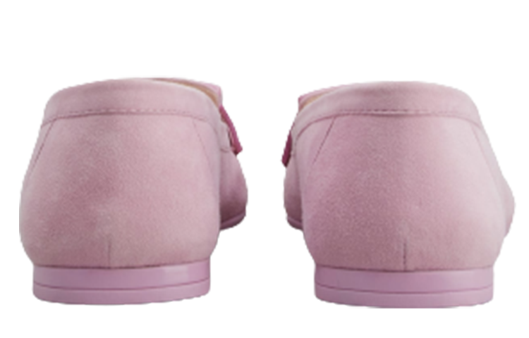 Purchase 羅傑·維維亞（Roger Vivier）皮革絨面 圓頭套穿 女士休閒單鞋 女款 粉色