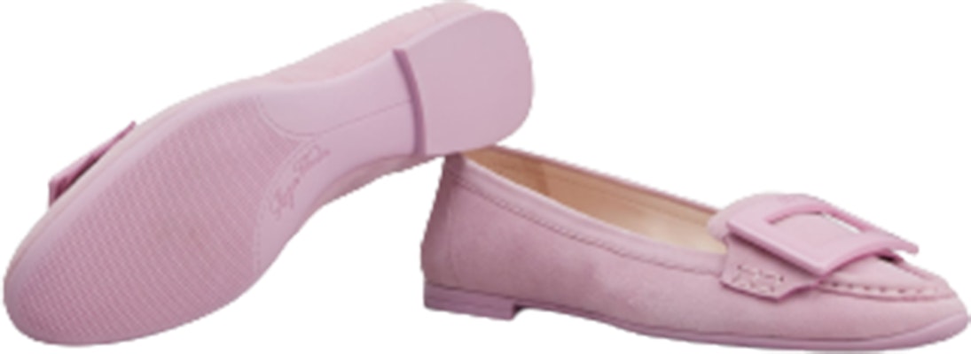 (Women) Roger Vivier Leather Suede Round Toe Slip-On 'Pink' RVW66833090HR0M425 Details for (Women) Roger Vivier Leather Suede Round Toe Slip-On 'Pink' RVW66833090HR0M425