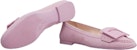 (W) Roger Vivier Kasut Kulit Suede Hujung Bulat Sarung 'Merah Jambu' RVW66833090HR0M425