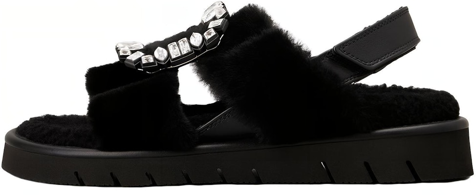 (Women) Roger Vivier Leather Velcro Fashion Sandals 'Crystal Buckle Black' RVW65434770MFYB999 Buy (Women) Roger Vivier Leather Velcro Fashion Sandals 'Crystal Buckle Black' RVW65434770MFYB999