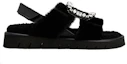Order (W) Sandales Mode Velcro Cuir Roger Vivier ''Boucle Cristal Noir'' RVW65434770MFYB999