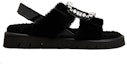 Order (W) Roger Vivier Sandal Kulit Velcro Fesyen 'Crystal Buckle Hitam' RVW65434770MFYB999