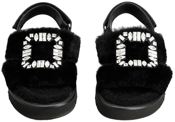 (Women) Roger Vivier Leather Velcro Fashion Sandals 'Crystal Buckle Black' RVW65434770MFYB999 Purchase (Women) Roger Vivier Leather Velcro Fashion Sandals 'Crystal Buckle Black' RVW65434770MFYB999
