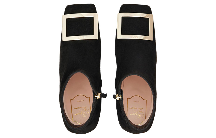 (W) Roger Vivier Leather Zipper Buckle Ankle Boot 'Black' 圖 3
