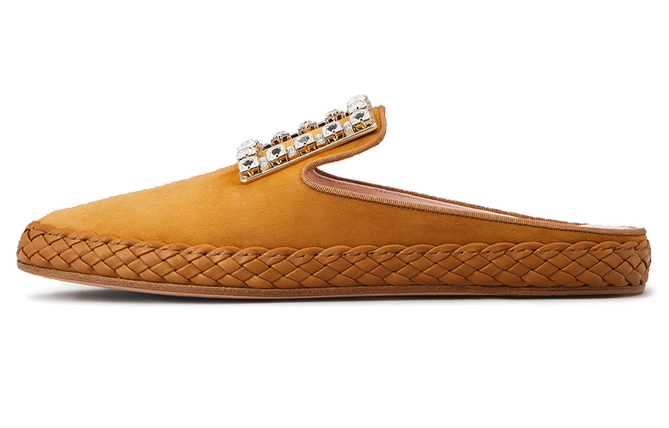 (W) Roger Vivier Lounge Mule 'Yellow Buckle'