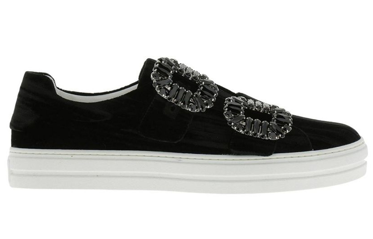 Order (W) Roger Vivier Slip-On Top Rendah 'Fesyen Hitam' RVW40319991JERB999