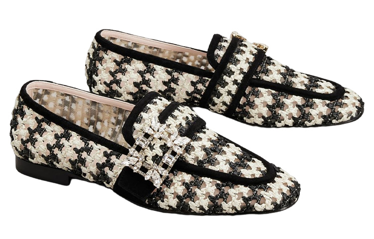 Order (Women) Roger Vivier Mesh 'Black White Slip-On Loafer' RVW63034840RRA5T96