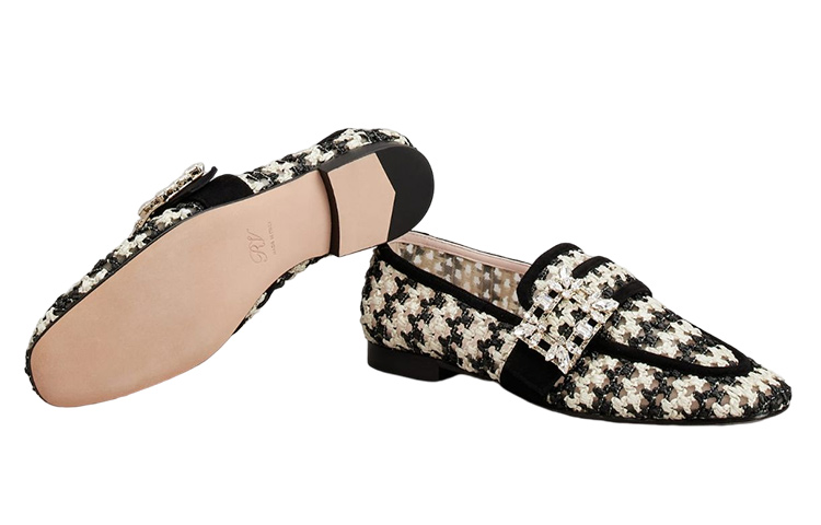 Details for (Women) Roger Vivier Mesh 'Black White Slip-On Loafer' RVW63034840RRA5T96