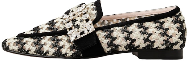 (Women) Roger Vivier Mesh 'Black White Slip-On Loafer' RVW63034840RRA5T96 (Women) Roger Vivier Mesh 'Black White Slip-On Loafer' RVW63034840RRA5T96