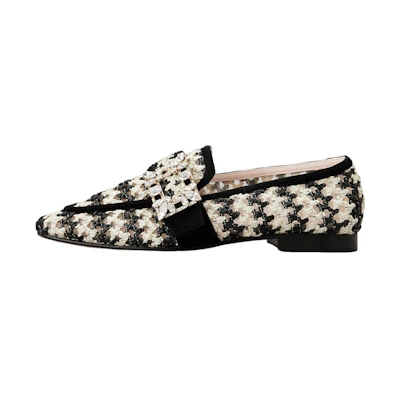 (W) Roger Vivier Mesh 'Black White Slip-On Loafer'