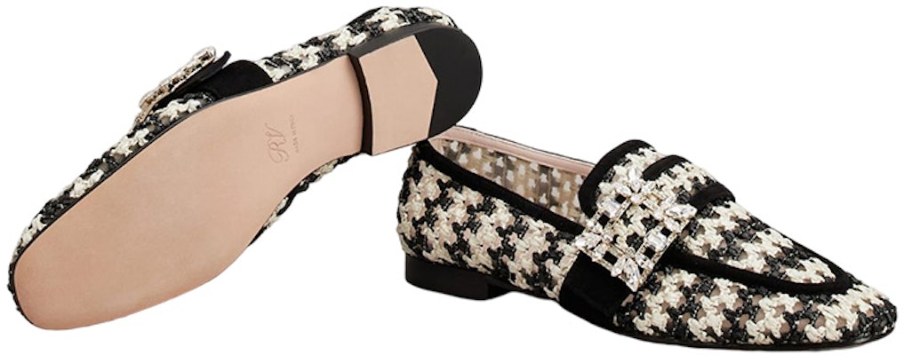 (Women) Roger Vivier Mesh 'Black White Slip-On Loafer' RVW63034840RRA5T96 Details for (Women) Roger Vivier Mesh 'Black White Slip-On Loafer' RVW63034840RRA5T96
